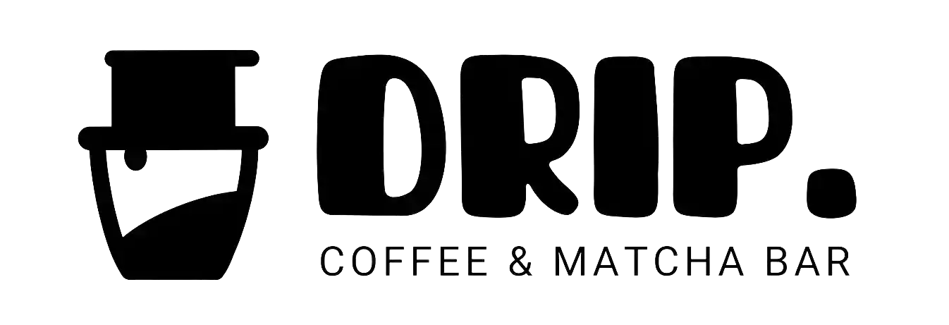 Logo mit Schriftzug DRIP. COFFEE & MATCHA BAR
